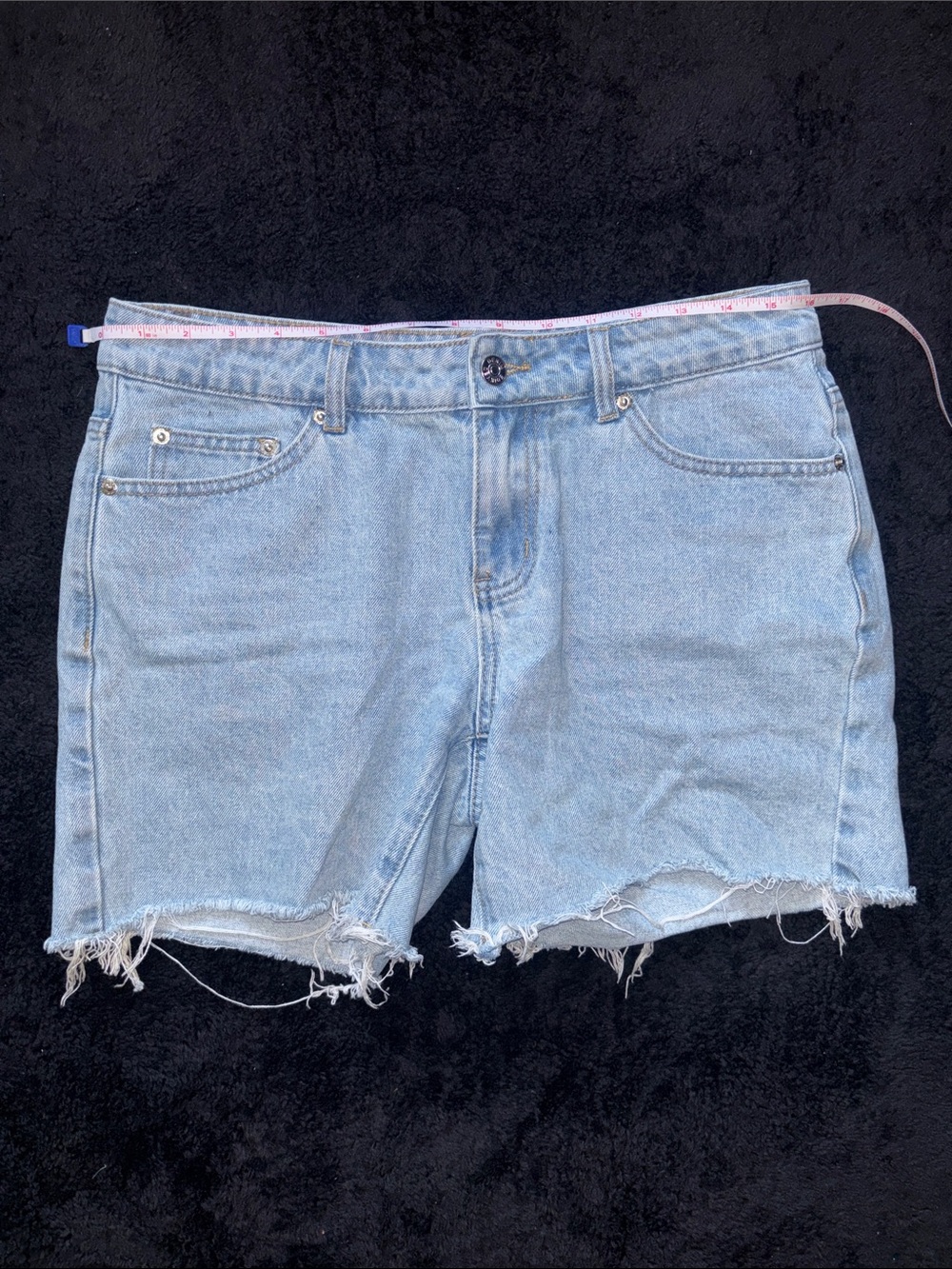 Distressed Denim Cutoff Shorts